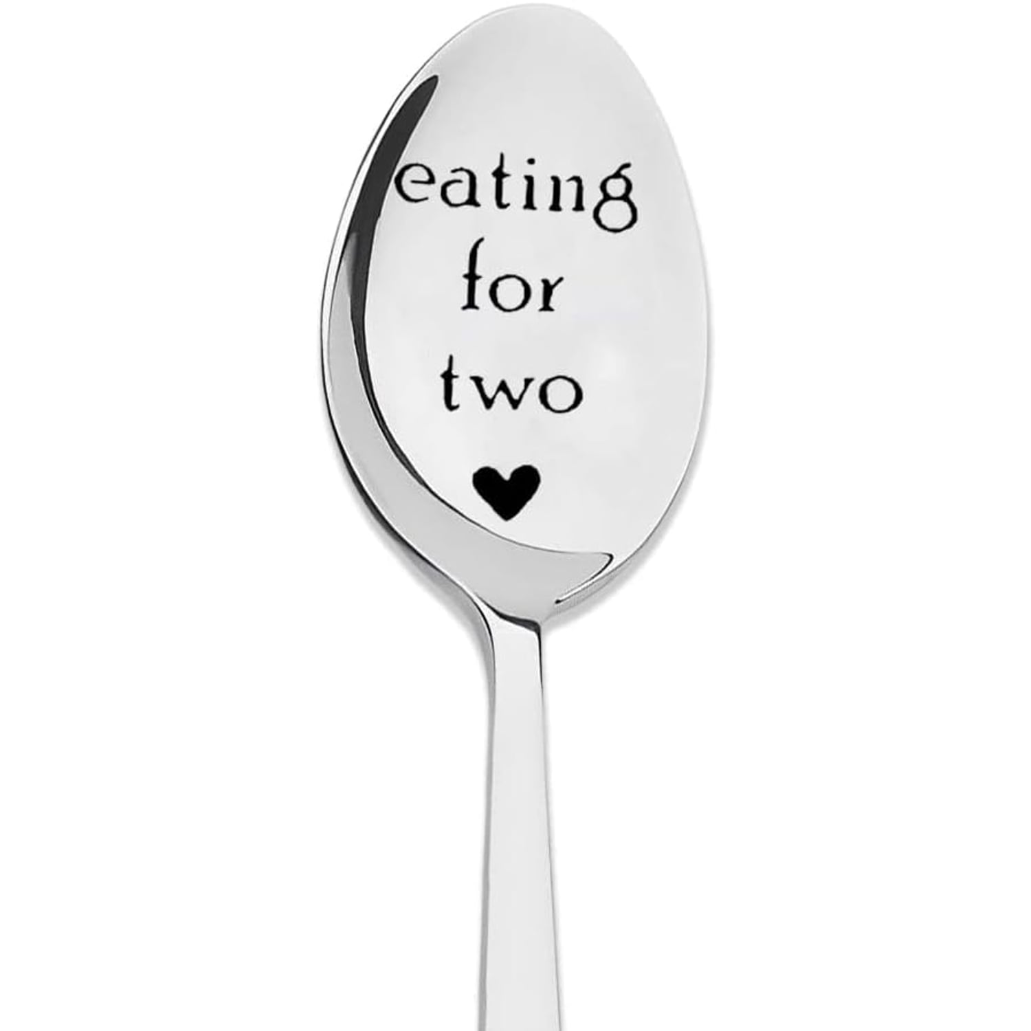 Eating for Two Engraved Spoon, detail view